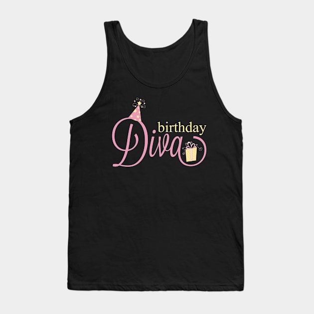 Birthday Diva Tank Top by kimmieshops